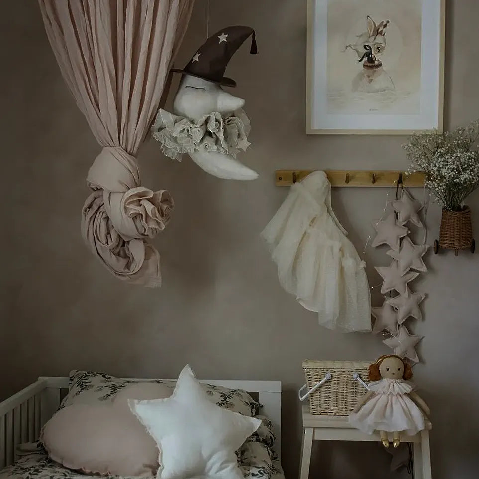 PRE-ORDER hanging linen moon children’s decor
