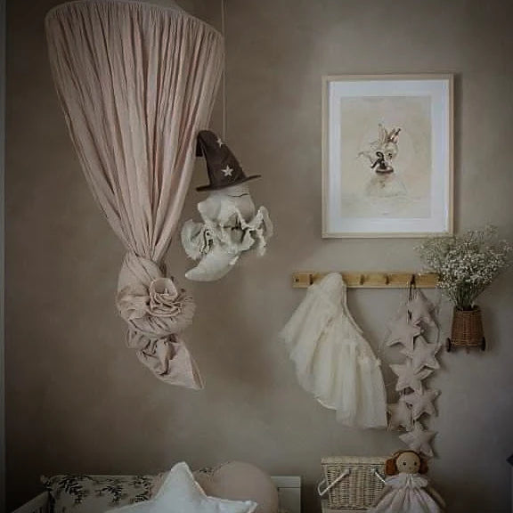 PRE-ORDER hanging linen moon children’s decor