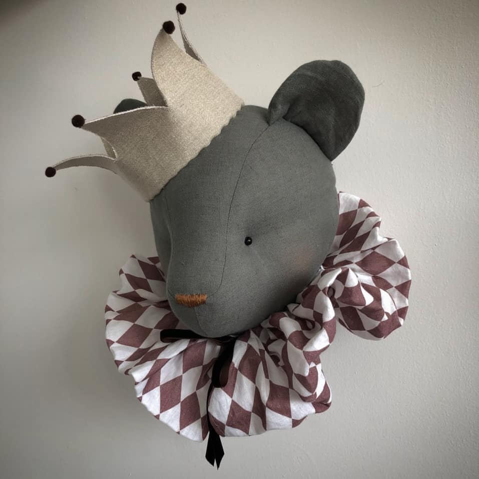 Linen Bear Wall Hanging - Graphite