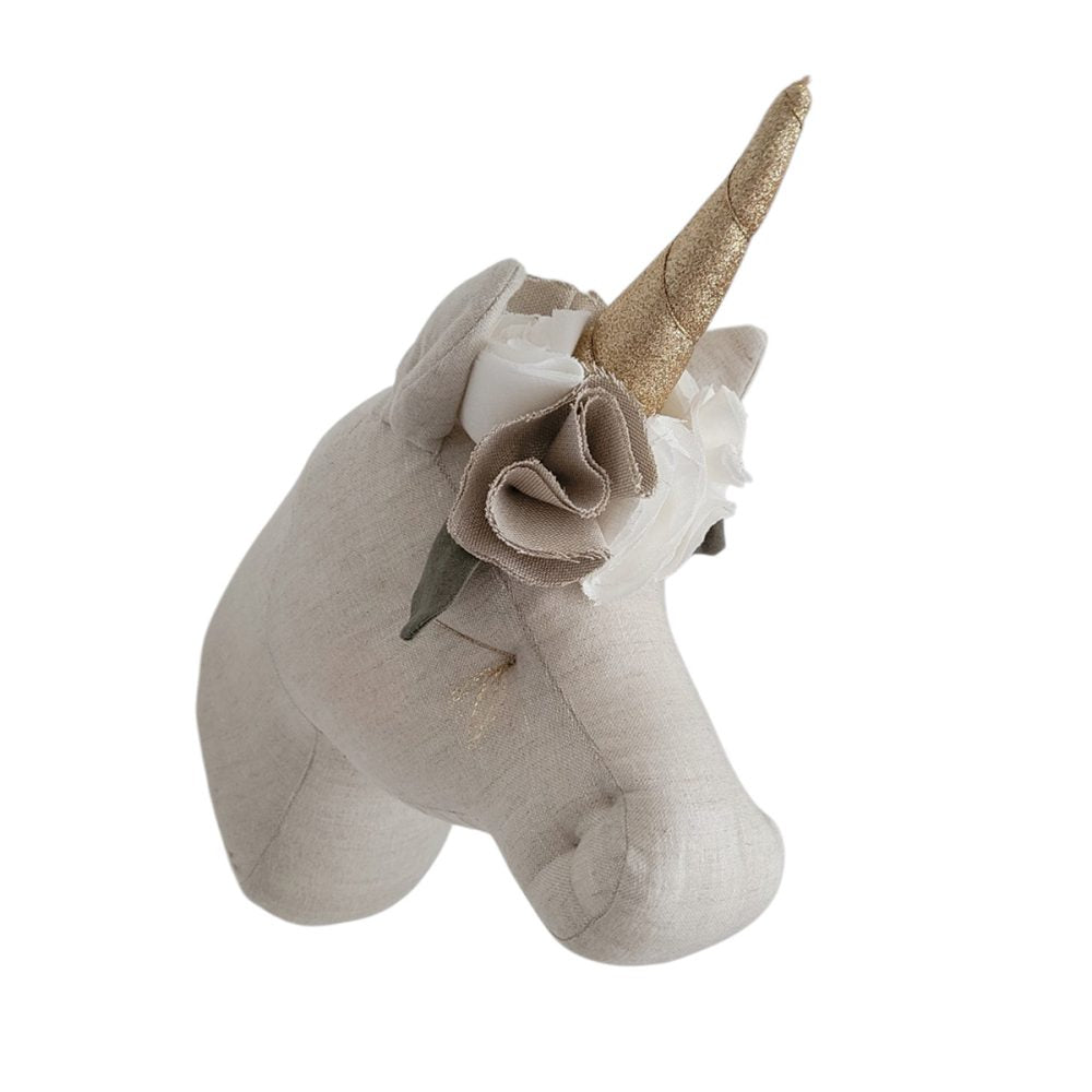 PRE-ORDER | Natural Linen Unicorn Wall Head | Children’s Room Decor
