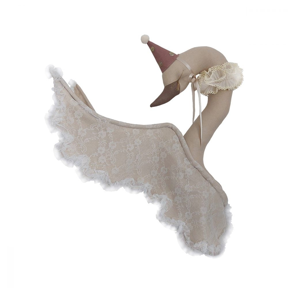 Linen Swan - Pink Cap