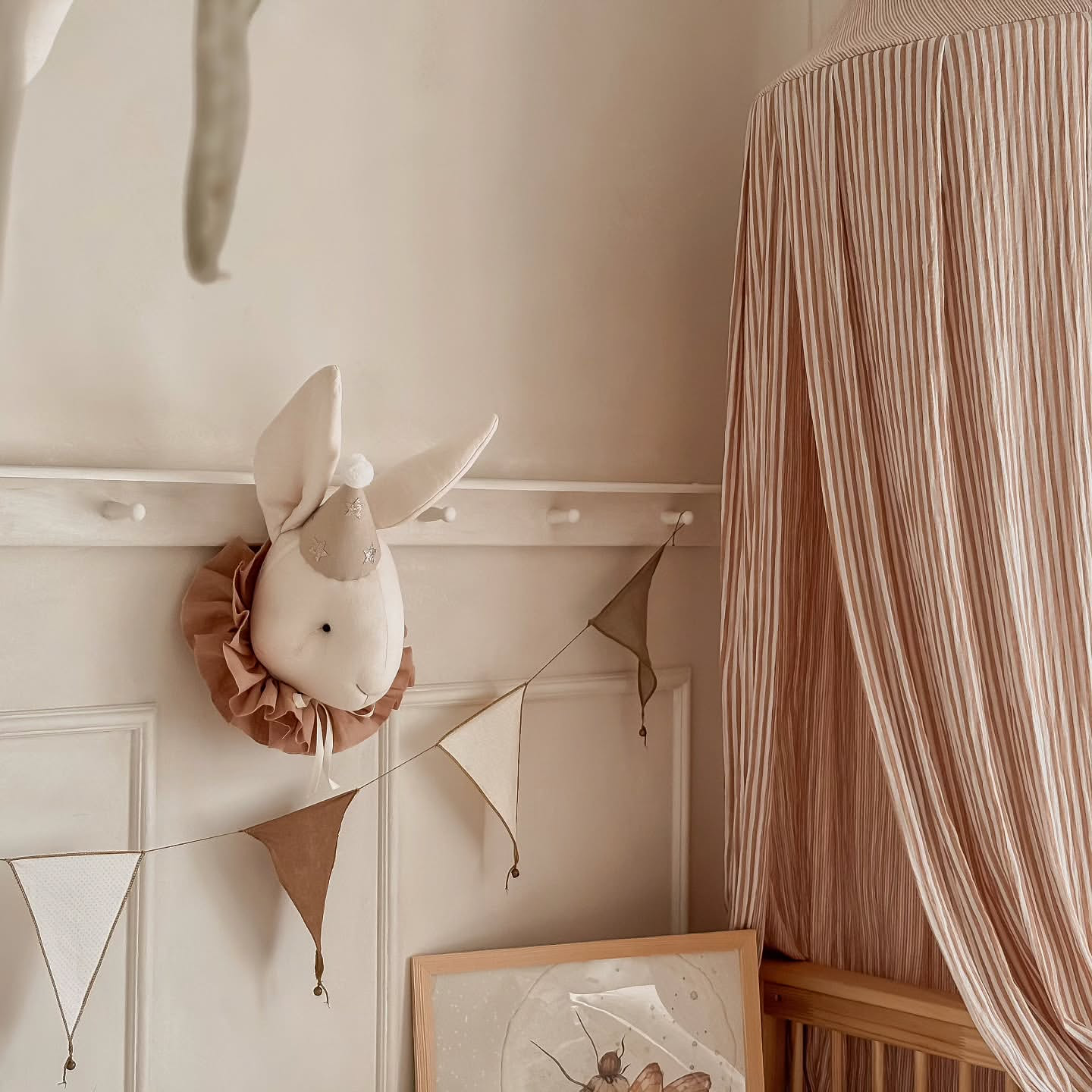 Linen Rabbit Wall Hanging - Star Cap