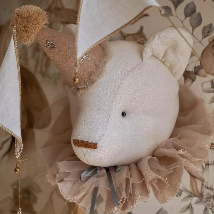 Linen Bear Wall Hanging - Star Cap