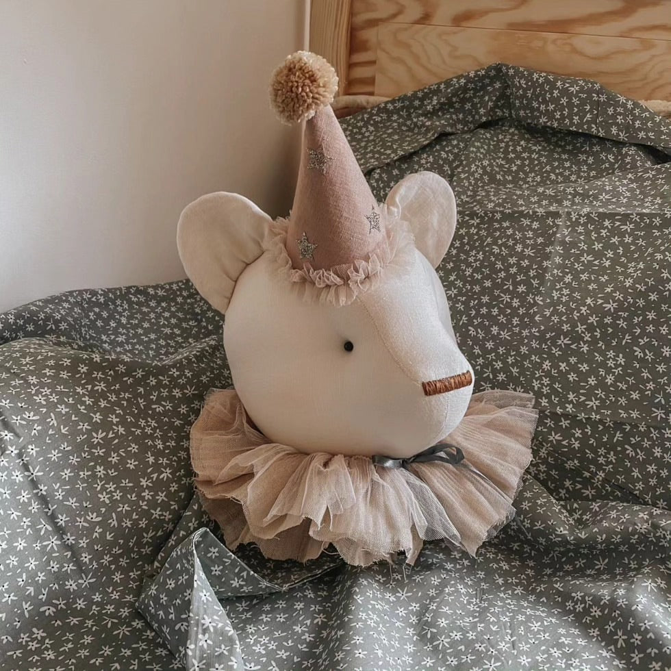 Linen Bear Wall Hanging - Star Cap