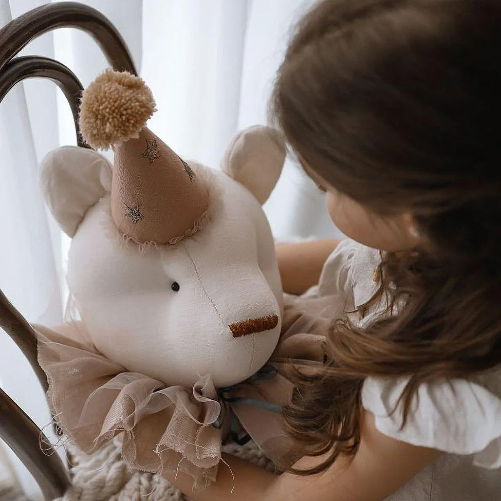 Linen Bear Wall Hanging - Star Cap