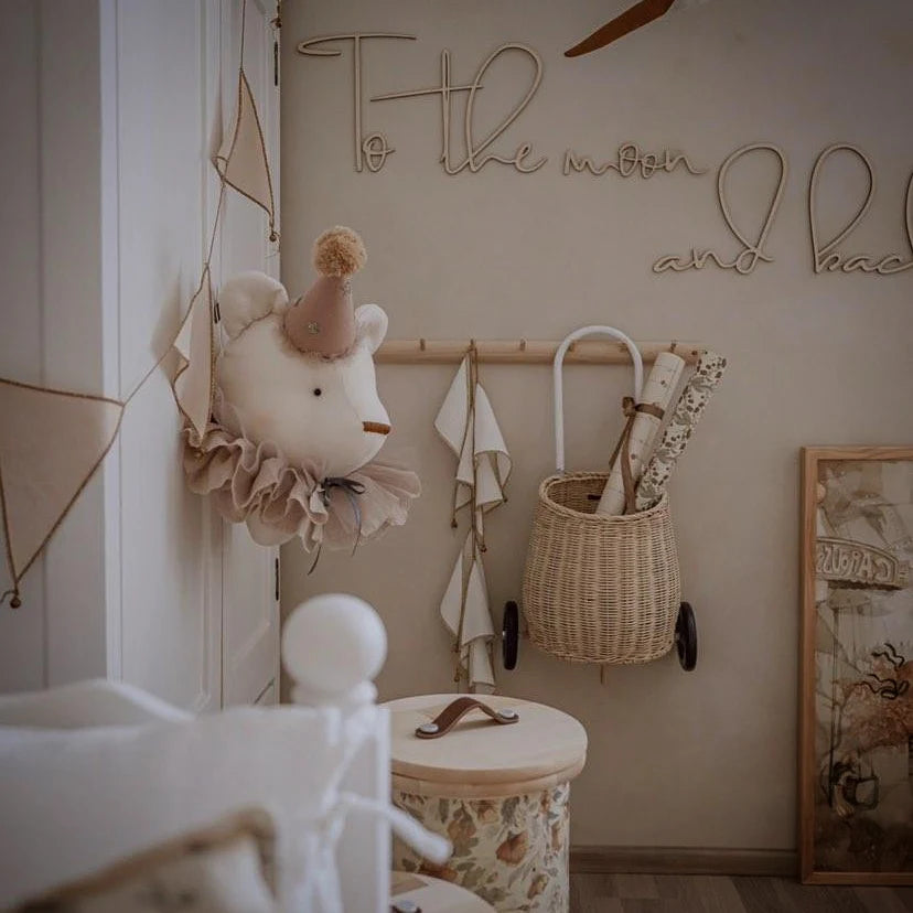 Linen Bear Wall Hanging - Star Cap