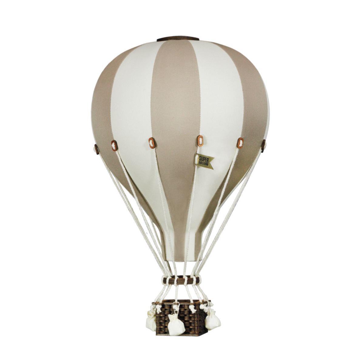 Large - SB728 Gold & Off White Decorative Hot Air Balloon