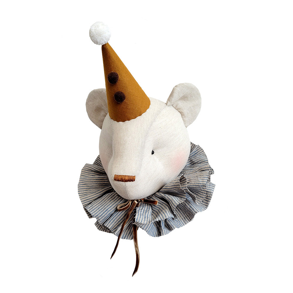 Linen Bear Wall Hanging - Mustard Cap