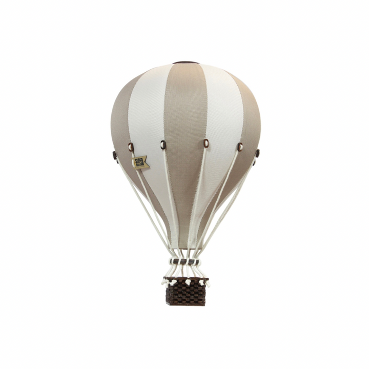 Small - SB728 Gold & Off White Decorative Hot Air Balloon